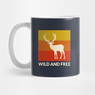 Wild and Free Retro Deer Mug
